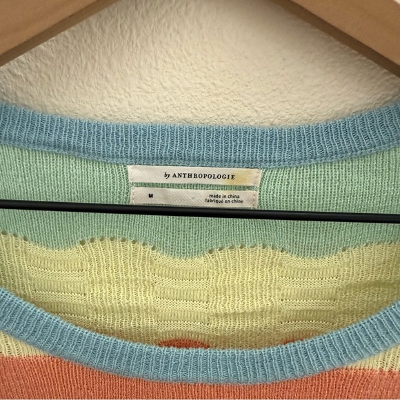 Anthropologie Colorblocked Novelty-Stitch Tee Medium - Picture 5 of 8